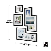 Umbra Black Mingle Gallery Picture Frame Set