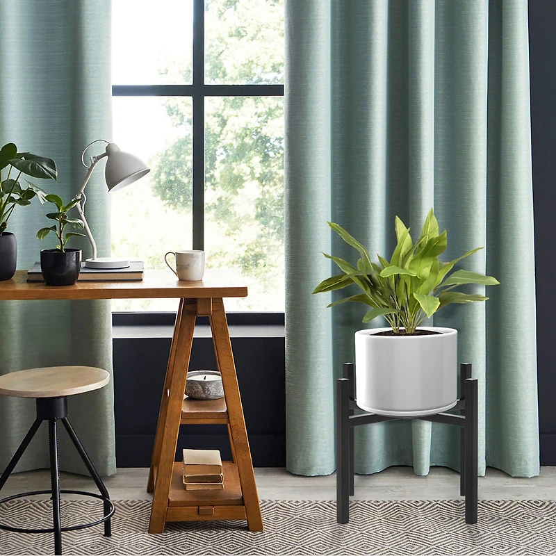 Sorbus 14" Black Mid Century Style Plant Stand