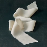 1.5" x 3yd. White Raw Satin Ribbon by Celebrate It® Classic