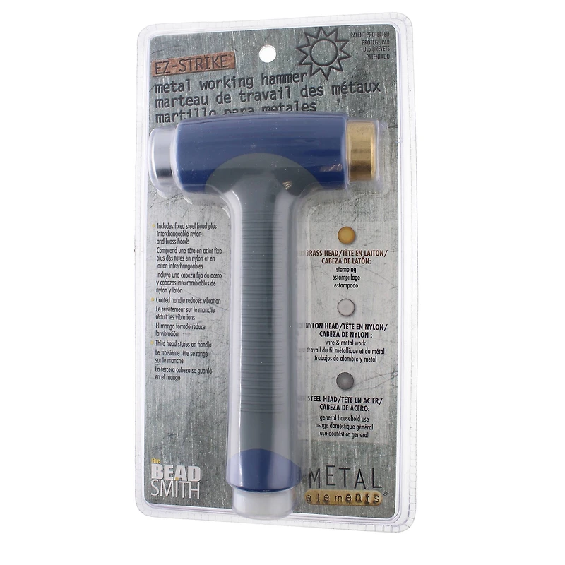 The Beadsmith® Metal Elements 3-in-1 EZ-STRIKE Metal Working Hammer