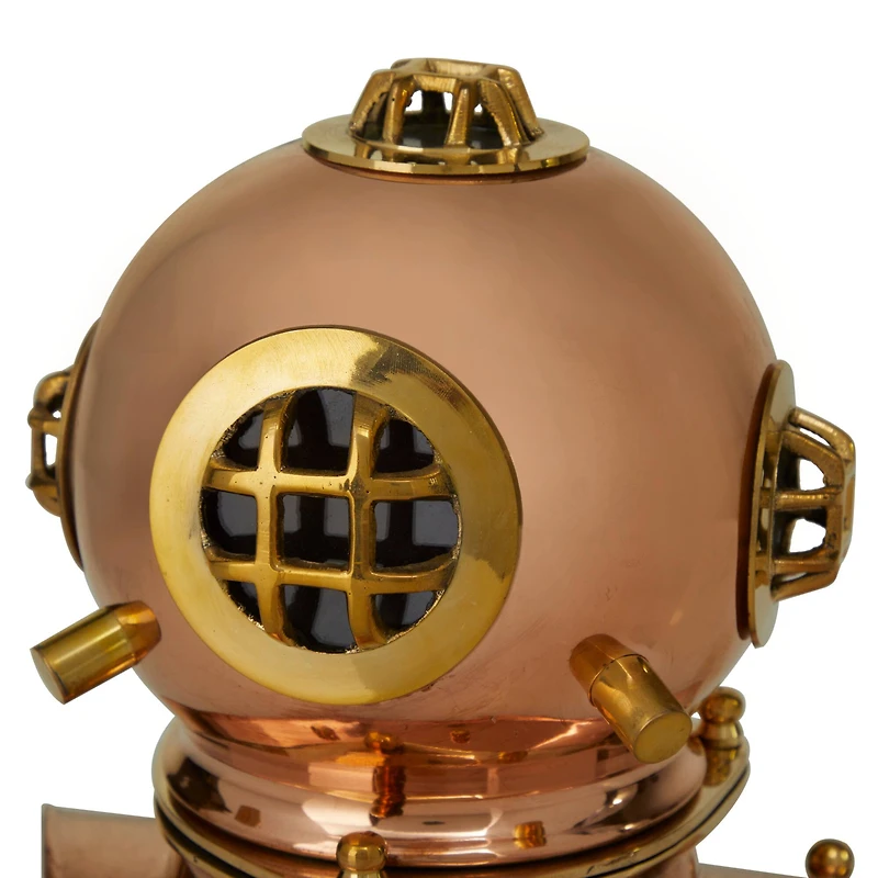 8" Brass Metal Diver Helmet Decoration