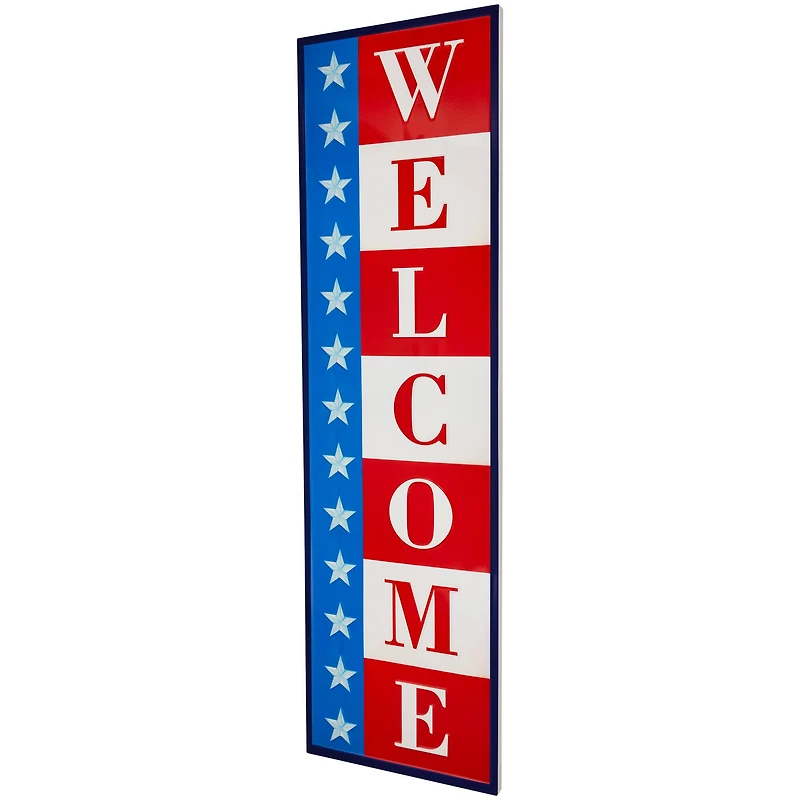 40" Americana Welcome Metal Wall Sign