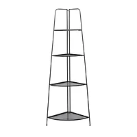 Black Iron Contemporary Bakers Rack, 27" x 22" x 16"