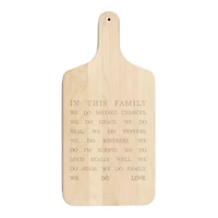 17" In This Family Maple Paddle Cutting Board