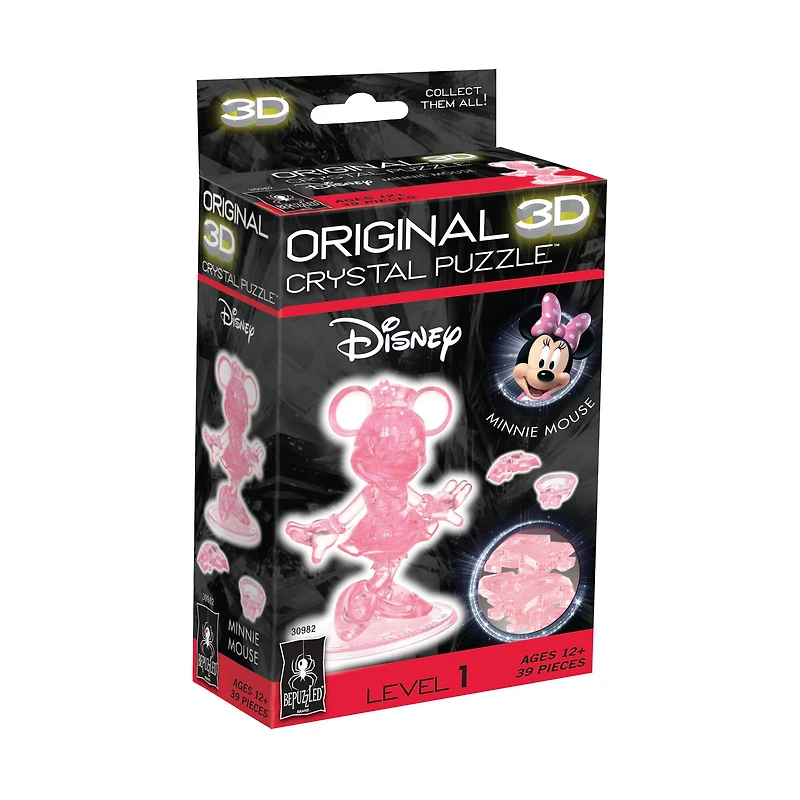 Original 3D Crystal Puzzle™ Disney Minnie Mouse 39 Piece Puzzle