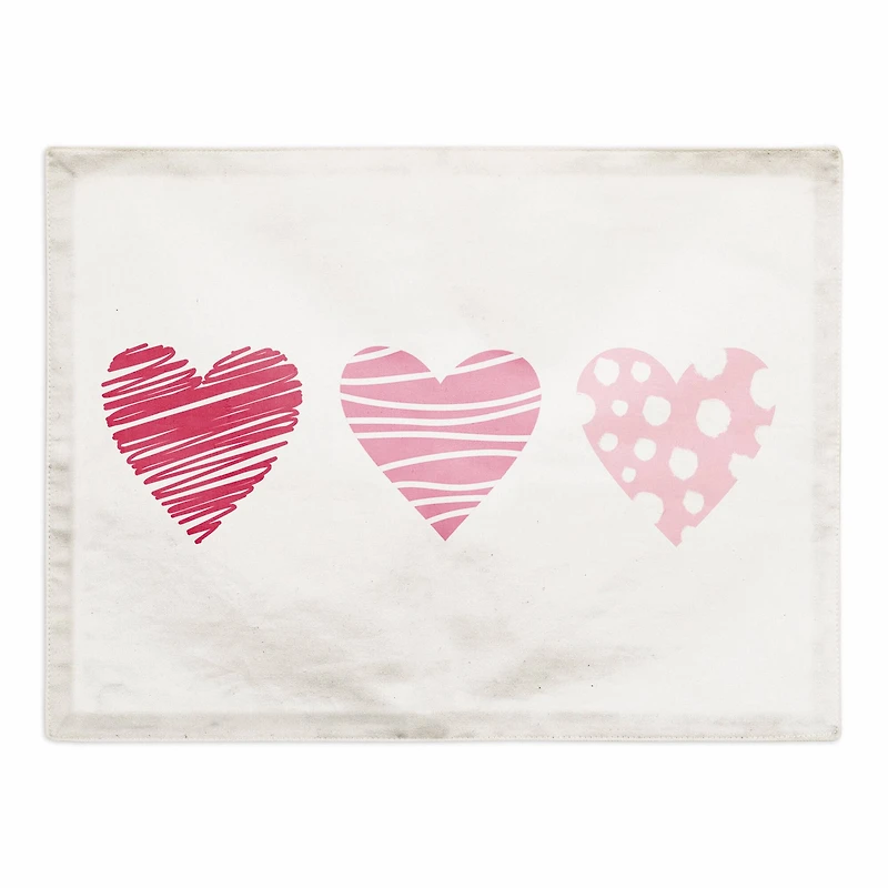 Tri Hearts Poly Twill Placemat