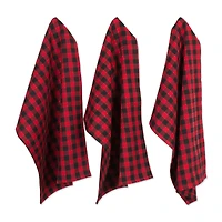 DII® Tango Red Logger Check Dishtowel & Dishcloth Set