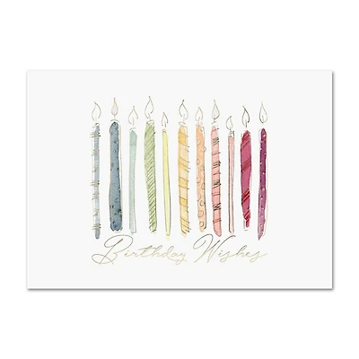 JAM Paper Colorful Birthday Candles Cards, 25ct.