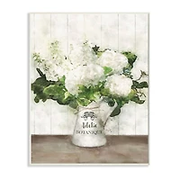 Stupell Industries White Florals in Antique Milk Pitcher Wall Plaque