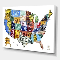 Designart - License Plate Map USA
