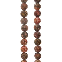 12 Pack: Matte Leopard Jasper Round Beads, 8mm by Bead Landing™