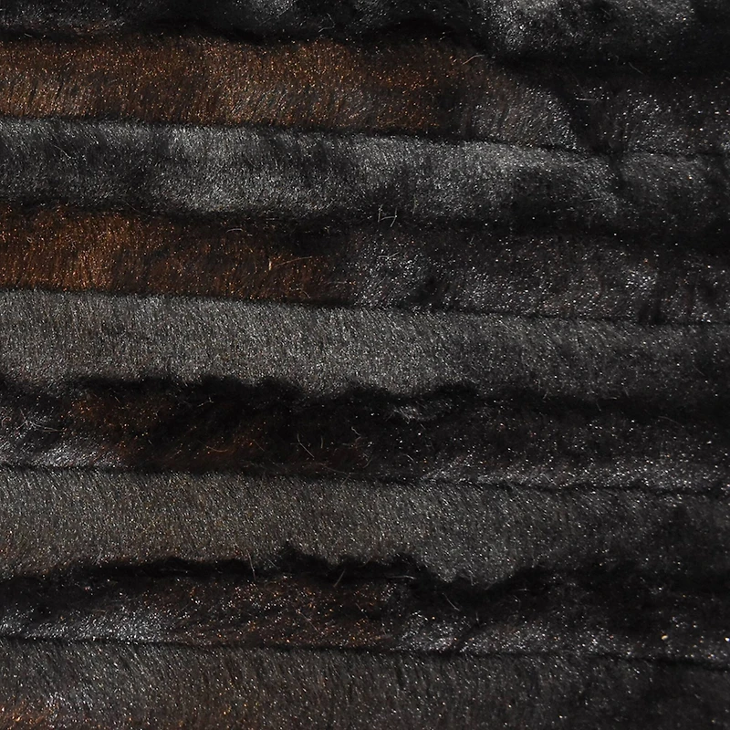 Feldman Black Faux Fur Mink Fabric