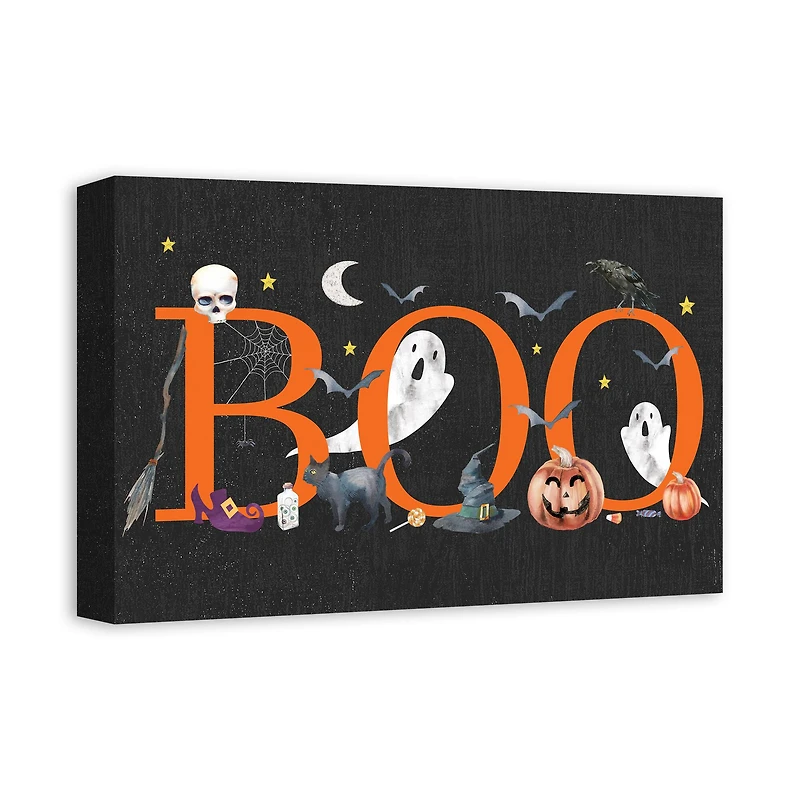 Boo Halloween Icons 18" x 12' Canvas Wall Art