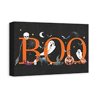 Boo Halloween Icons 18" x 12' Canvas Wall Art