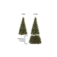 7.5ft. Pre-Lit Adjustable Artificial Christmas Tree, Clear Lights