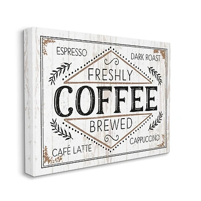 Stupell Industries Freshly Brewed Coffee Wall Sign