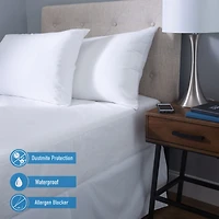 Home Details Deluxe Mattress Protector with Full Zippered Encasement, Twin