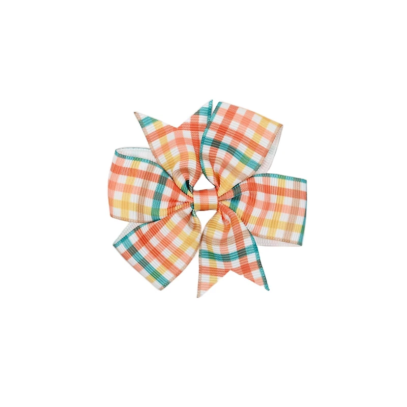 Thanksgiving Gingham Hair Bow Clip by Creatology™