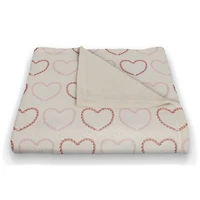 Valentine's Day Hearts Fleece Throw