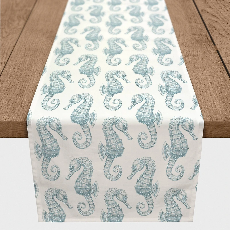 Seahorses Outdoor Table Runner