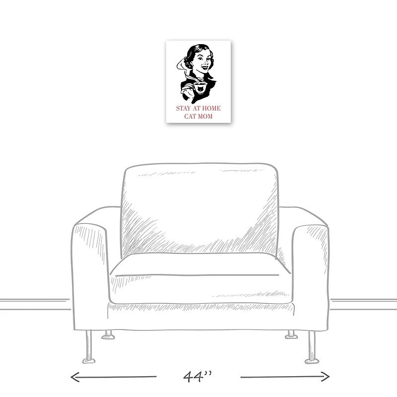 Stay At Home Cat Mom Canvas Wall Art