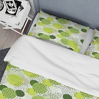 Designart 'Circular Abstract Retro Geometric X' Mid-Century Duvet Cover Set