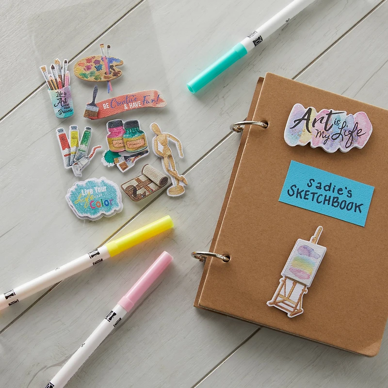 Painting Dimensional Stickers by Recollections™