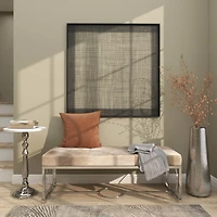 25" Silver Aluminum Tall Hammered Vase