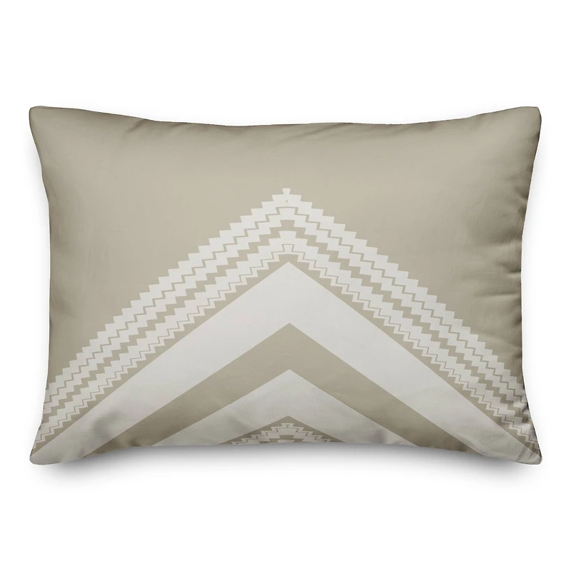 Greige Zig Zag Throw Pillow 14" x 20"