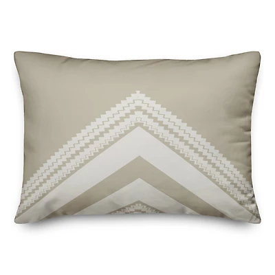 Greige Zig Zag Throw Pillow 14" x 20"