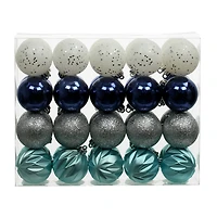 40 Pack 2" Blue & Silver Shatterproof Ornaments by Ashland®
