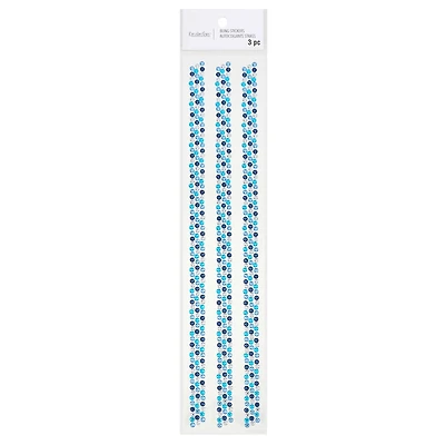 12 Packs: 3 ct. (36 total) Blue & White Rhinestone Borders by Recollections™