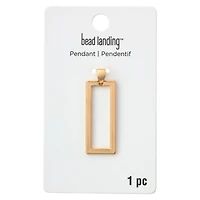 Gold Open Rectangle Pendant by Bead Landing™