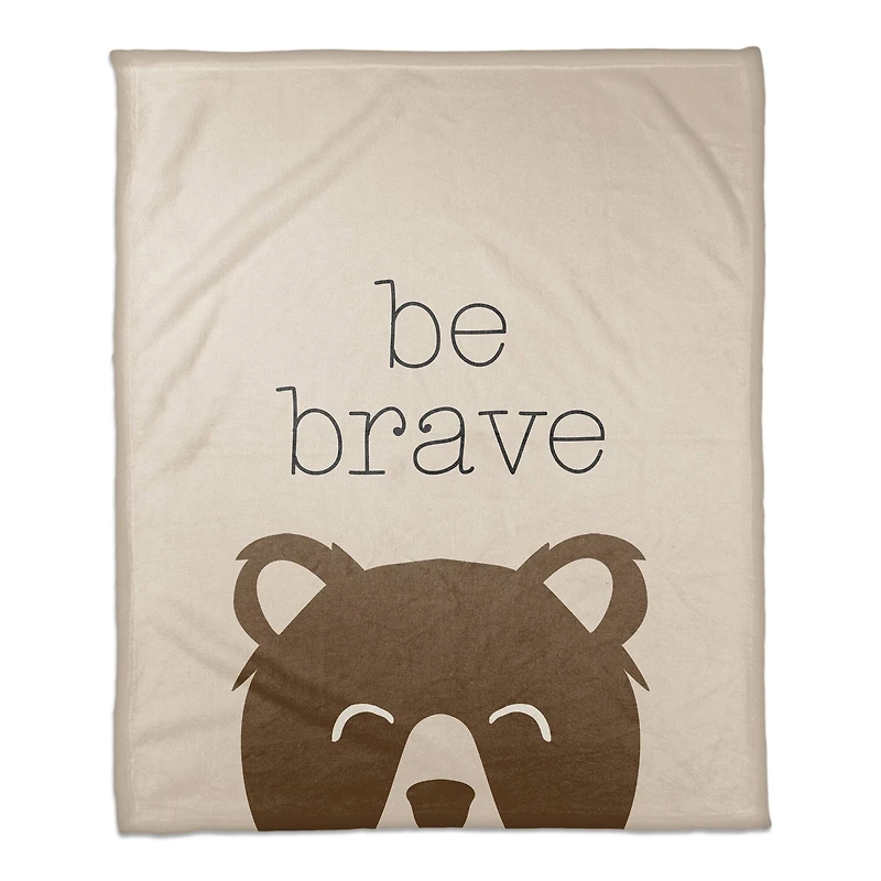 50" x 60" Be Brave Bear Coral Fleece Blanket