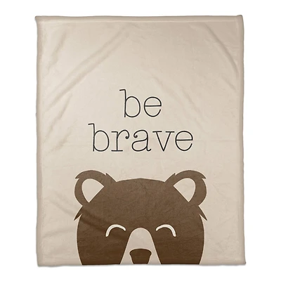 50" x 60" Be Brave Bear Coral Fleece Blanket