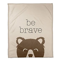 50" x 60" Be Brave Bear Coral Fleece Blanket