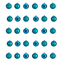30ct. 2.5" Teal Shatterproof Christmas Ornaments