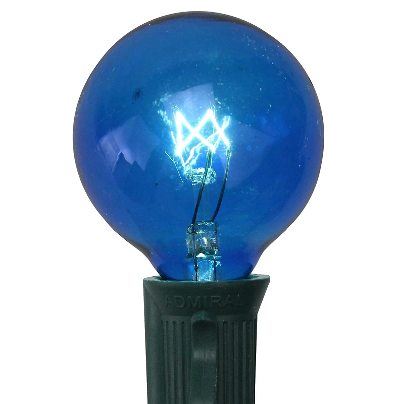 Blue 7 Watt Incandescent G40 Globe Replacement Light Bulbs, 25ct.