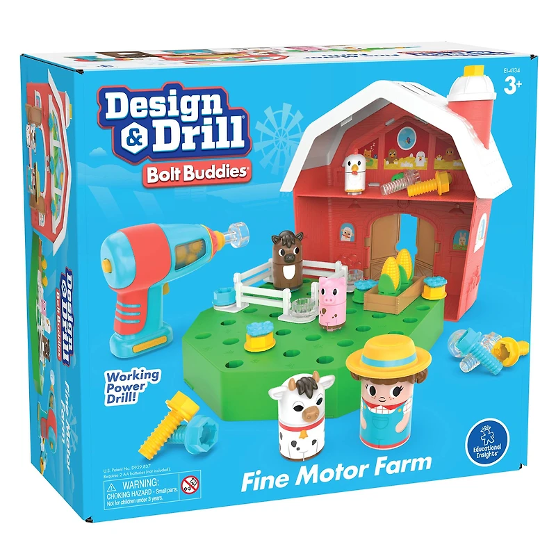 Educational Insights Design & Drill Bolt Buddies Barn