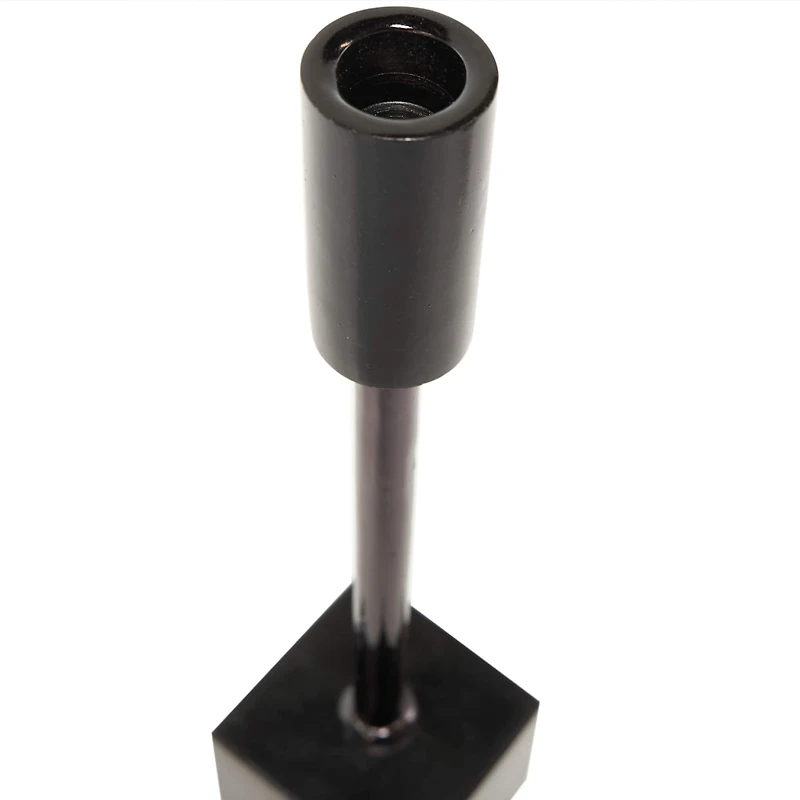 Black Aluminum Slim Candle Holder with Block Base Set