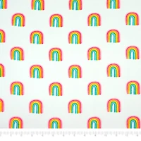 SINGER Rainbow Day Print Fat Quarter Ringspun Cotton Fabric