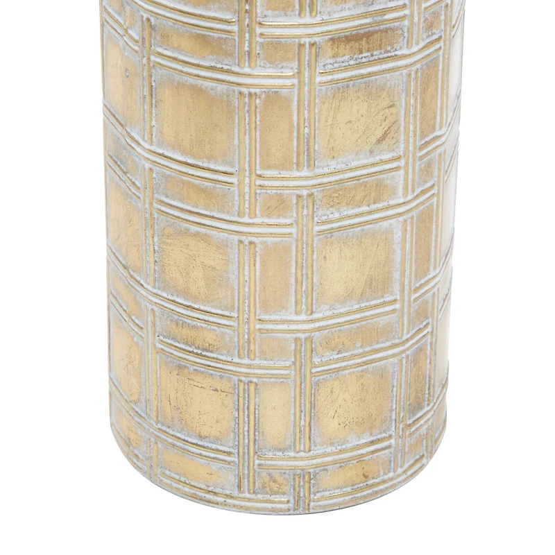 Set of 3 Gold Metal Glam Vase 35", 30", 25"