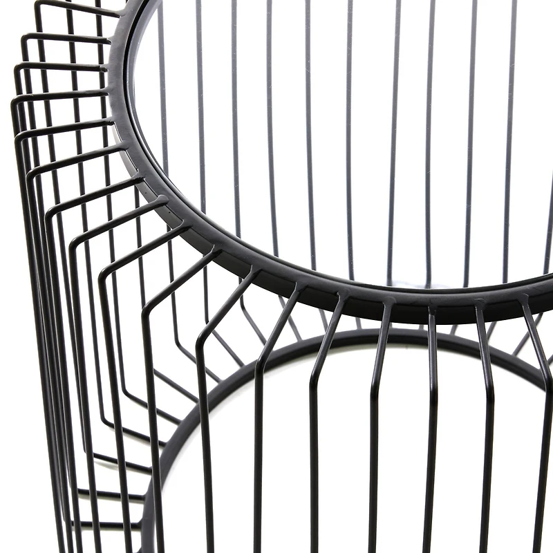 20" Black Contemporary Metal Accent Table