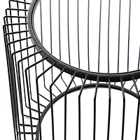 20" Black Contemporary Metal Accent Table