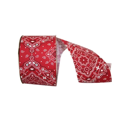 Reliant 2.5" x 20yd. Red Bandana West Ribbon