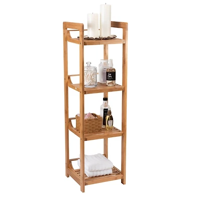 Organize It All 41" Lohas 4-Tier Bamboo Shelving Tower