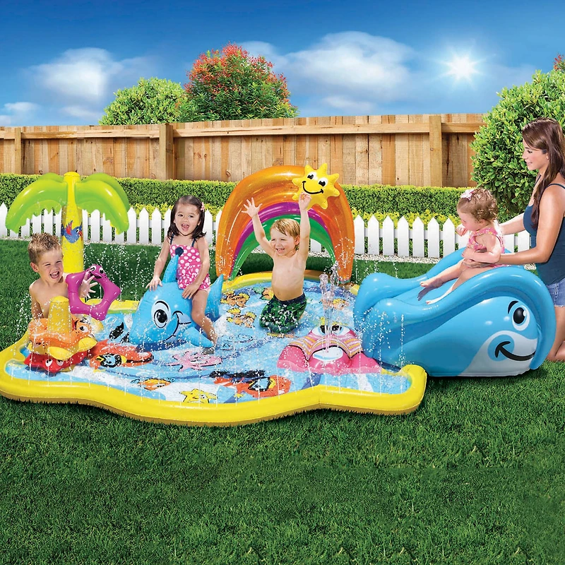 Banzai® Toddler & Kids Inflatable Splish Splash Water Park