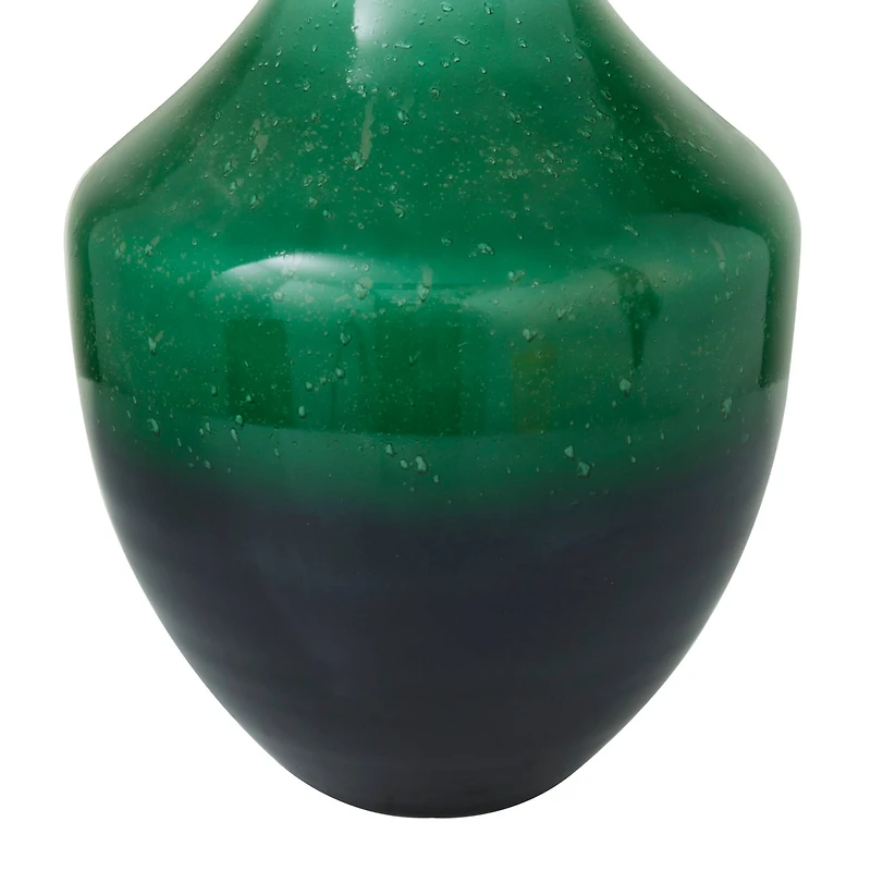 The Novogratz Green Glass Modern Vase, 22" x 12" x 12"