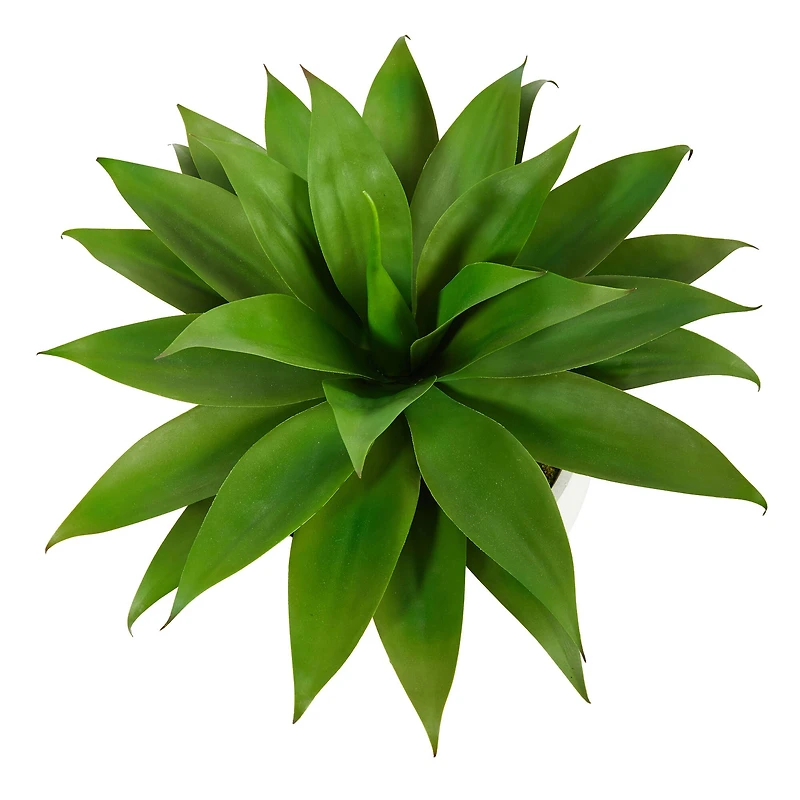 2.5ft. Agave Plant in White Planter with Metal Stand