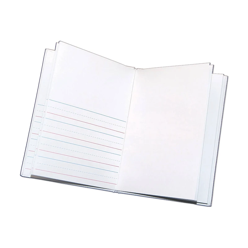Ashley Productions Hardcover Blank Book Primary Lined, 6" x 8" Portrait, White, Pack of 12